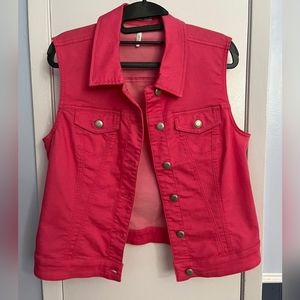Med Barbie NWT Pink Denim Tribal Vest Cowgirl Costume